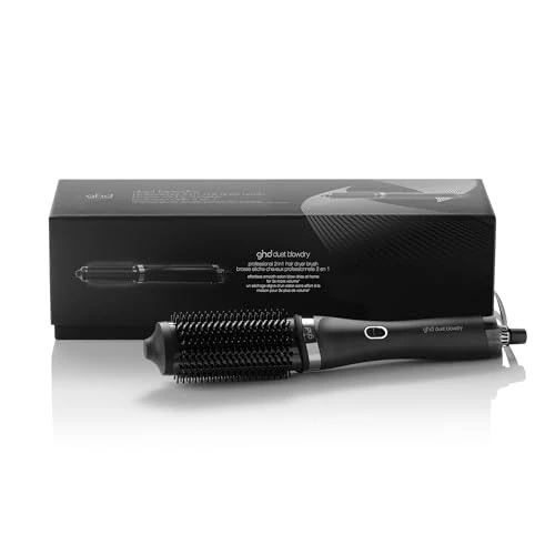 ghd Duet Blowdry, Spazzola Asciugacapelli Lisciante, Capelli più Lucenti fino a 24H, Da Bagnato ad Asciutto Senza Danni da Calore, Piega 3x più Voluminosa, Per Tutti i Tipi di Capelli, Nero
