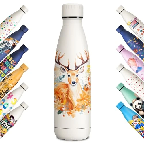 Oferta limitada: KollyKolla Botella Termica Niños, Botella Agua 500ml, Impresión 3D Termo, Botella Acero Inoxidable Sin BPA, Botella Térmica, Botella de Agua para Viaje, Escuela, Deportiva, Oficina, Hogar de 14.23 € a 14.23 € (ahorro 0.00%)