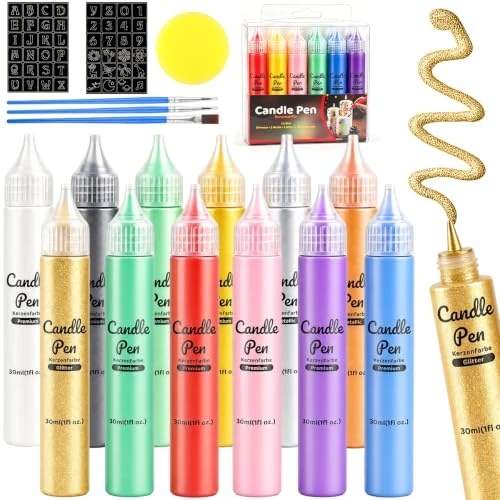 Limited-time offer: iaHOME 30ml Candle Painting Kit,12 Colour Candle Wax Pens for Decoration - Bottles, Painting Markers for Wax Melts, DIY Making, Create Your Colorful Candle from 6.99 £ to 6.99 £ (save 0.00%)