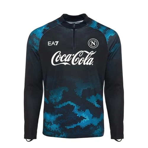 SSC Napoli [EA7] Felpa Training Home Ea7 Sweat sans Capuche, Bleu, XXXXL Mixte