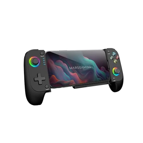 Oferta limitada: Mars Gaming MGPX, Gamepad Bluetooth 5.0 2en1, RGB Neon, Vibración Dual y Función Turbo, Soporte Smartphone Hasta 6.8", Mando Multifunción Compatible PC, Android, iOS y Consolas, USB-C y Funda, Negro de 29.90 € a 25.42 € (ahorro 15%)