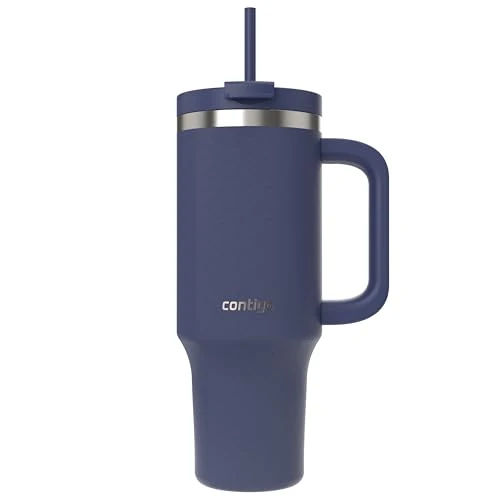 Contigo Streeterville Tumbler 1200 ml with Handle | Stainless Steel Vacuum Insulated Water Bottle with Straw and Lid | Cold for 29 Hours | Travel Mug | Thermal Flask | BPA Free