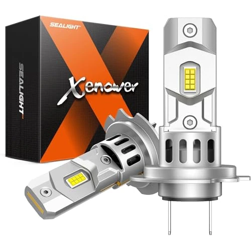Offre limitee: SEALIGHT Ampoule H7 LED 110W 30000LM, 7 fois super luminosité, format mini 1:1 avec ventilateur de refroidissement 12000 rpm, 700% 6500K blanc froid, Plug and Play, Pack de 2 de 39.99 EUR a 39.99 EUR (economie 0%)