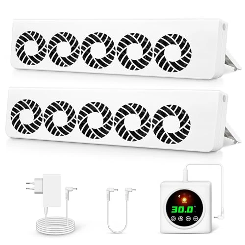 Tijdelijke aanbieding: ecoCalm Slimme Ventilatorkachel voor Verwarmingssystemen, Radiatorventilator met 10 ventilatoren verhoogt verwarmingsefficiëntie en bespaart energie (Duo set) van 130.42 EUR naar 89.99 EUR (korting 31%)