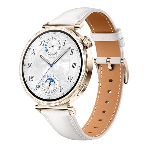 Offre limitée : HUAWEI Watch GT 5 41mm Montre Connectée, Design aux Lignes épurées, Nouvelle expérience de Course à Pieds et de Cyclisme, Suivi de la santé, Jusqu'à 7 Jours d'autonomie, iOS & Android, Blanc(Cuir) de 169.99 € à 159.99 € (6% de remise)