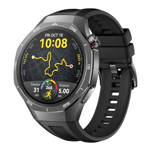 Offerta a tempo: HUAWEI WATCH GT 5 Pro 46mm Smartwatch, Design Elegante, Sport di Alto Livello, Monitoraggio della Salute, 100 Modalità, 14 Giorni di Durata, GPS, Chiamata Bluetooth, iOS e Android, Nero - 11% da 249.00 € a 220.47 €