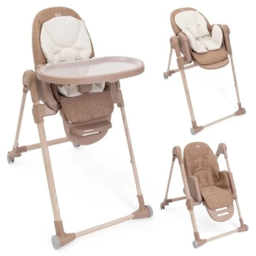 Offerta a tempo: Chicco Polly Armonia Seggiolone Evolutivo Pappa per Bambini da 0 Mesi a 40 kg, Sedia Evolutiva, Seggiolone Reclinabile a Sdraietta con Altezza e Poggiapiedi Regolabili, 4 Ruote, Compatto, Terracotta - 20% da 169.00 € a 135.20 €