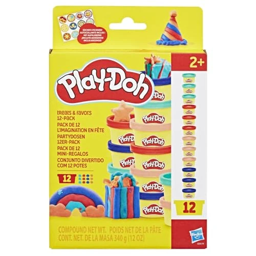 Offerta a tempo: Hasbro Play-Doh, Dolcetti e Regalini, Arti e Mestieri Creativi per Bambini e Bambine dai 2 Anni in Su, Ottima Idea Regalo, Confezione da 12 Vasetti di Pasta Modellabile - 0.00% da 7.99 € a 7.99 €