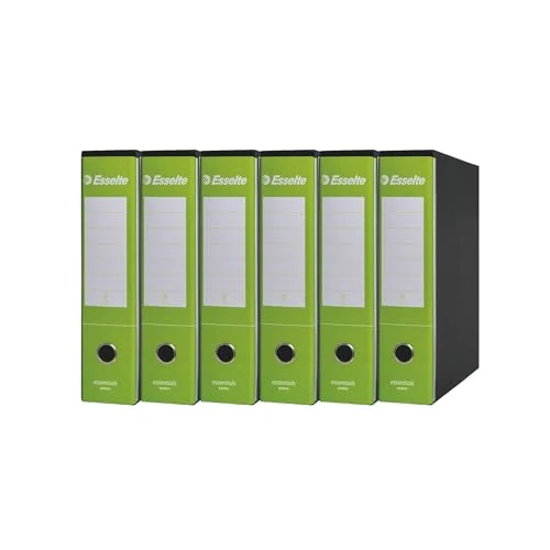 Tijdelijke aanbieding: Esselte ESSENTIALS G75 Recorder met hoes, met hefboommechanisme, in protocolformaat, 23 x 33 cm, rug 8 cm, lichtgroen, verpakking met 6 stuks, 390775600 van 27.64 EUR naar 27.64 EUR (korting 0%)