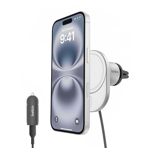 Offerta a tempo: Belkin BoostCharge Pro Caricabatteria da Auto Wireless Magnetico con Qi2 da 15W, Caricatore Compatibile con MagSafe per iPhone 17, Air, Pixelsnap, 16, Cavo e alimentatore USB-C da 20W incluso - 0% da 45.23 € a 45.23 €