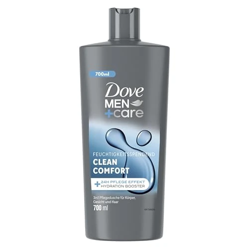 Offerta a tempo: Dove Men+Care Gel doccia 3 in 1 Clean Comfort per corpo, viso e capelli, con effetto curativo 24 ore, 700 ml - 52% da 11.83 € a 5.70 €