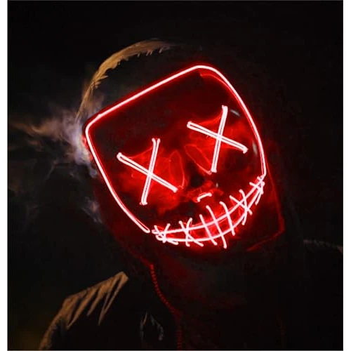 Offre limitée : Masque LED Purge rouge, masque de costume contrôlable pour Halloween, Mardi Gras et Carnaval, unisexe de 13.99 EUR à 11.89 EUR (remise 15%)