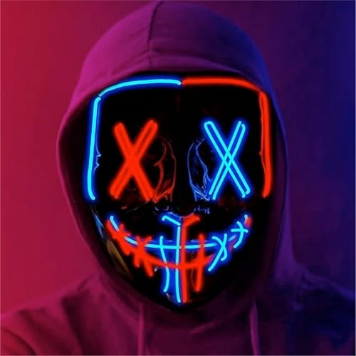 Offre limitée : Masque LED Purge rouge et bleu, masque de costume contrôlable pour Halloween, Mardi Gras et Carnaval, unisexe de 14.07 EUR à 9.99 EUR (remise 29%)