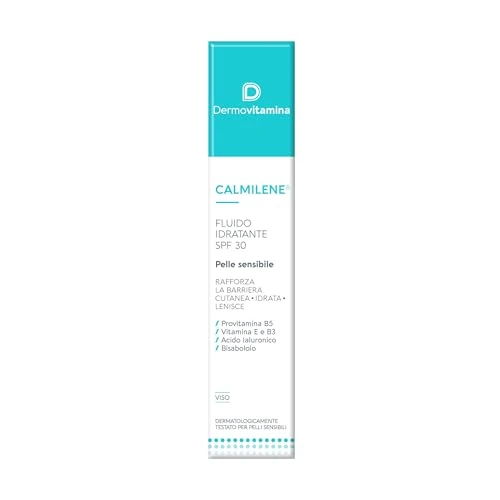 Dermovitamina Calmilene - Fluido Idratante SPF30 Pelle Sensibile, 40ml