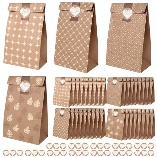Offerta a tempo: Romon Sacchetti Regalo, Buste Regalo da 36 pezzi con 36 adesivi per regali di Natale Bustine Regalo, Sacchetti Caramelle,Sacchetto Regalo Compleanno, sacchetti per matrimoni, ecc. - 0.00% da 11.99 € a 11.99 €