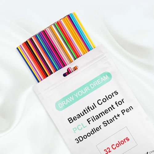 Offerta a tempo: Kretrum 32 colori 3D Doodler penna ricariche solo Compatibile con la penna 3D 3Doodler Start+ Bassa temperatura PCL filamento 3Doodler Start refills Ogni colore 5 pezzi Totale 160 pezzi - 9% da 20.79 € a 18.99 €