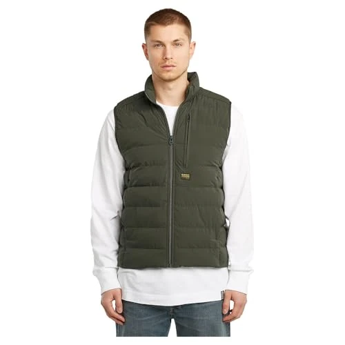 G-STAR Uomo Foundation Liner Vest, Grigio (asfalt D24277-D518-995), L