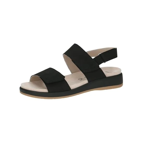 Offerta a tempo: CAPRICE Sandali bassi da donna in pelle con chiusura a strappo, Nero (Black Nubuc), 40 EU - 16% da 43.99 € a 36.99 €