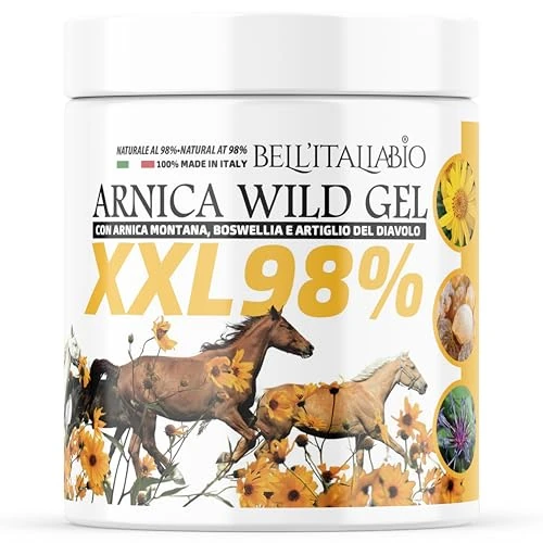 Begrenztes Angebot: Wild XXL 98% Arnika-Gel für Pferde für den menschlichen Gebrauch – sofortige Linderung bei Muskel- und Gelenkschmerzen, natürlich, 100% Made in Italy, dermatologisch getestet, 600 ml von 21.96 EUR auf 19.54 EUR (Rabatt 11%)