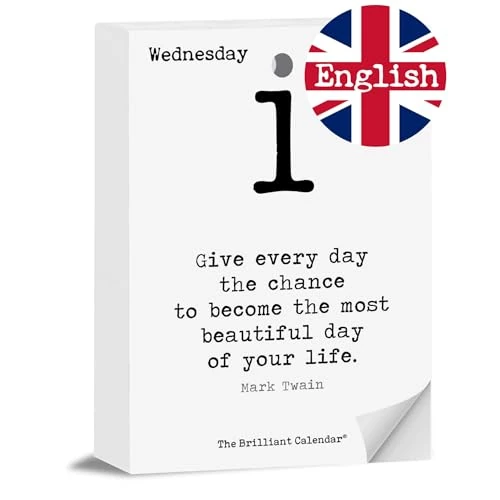 Offerta a tempo: The Brilliant Calendar 2025 Refill. La Ricarica del Calendario Geniale in inglese 10 x 14 cm. Il Primo e L’Originale. Ogni giorno Frasi in inglese. Idea Regalo Scuola e Amici. Confezione Regalo - 41% da 14.90 € a 8.74 €
