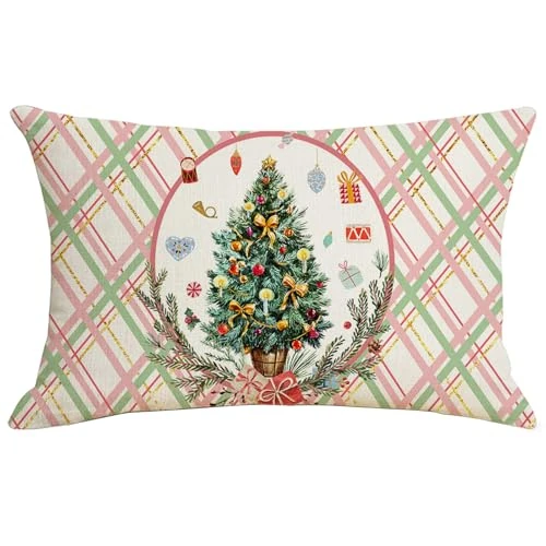 Offre limitee: Oneshlee Housse Coussin Noel 30 X 50, Coussin Noel Housse De Coussin Rectangulaire 30x50, Housse De Coussin De Noel Décoration De Noël pour Intérieur, pour Salon, Chambre À Coucher (D) de 9.99 EUR a 2.49 EUR (economie 75%)