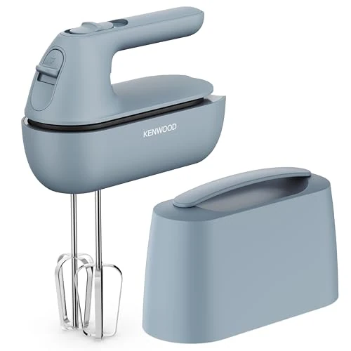Oferta limitada: Kenwood QuickMix Go HMP40.000GY, Batidora de Varillas Eléctrica con Funda Integrada, Varillas y Ganchos de Amasar en Acero Inoxidable, 5 Velocidades, Hecho con Plástico Reciclado, 350W, Azul Tormenta de 59.90 € a 33.90 € (ahorro 43%)