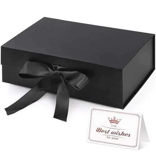 Hianjoo Caja de Regalo 23 * 17 * 7cm, Cajas de Regalo Magnéticas con Tapas y Cinta Cajas Decorativa de Embalaje de Regalo Cajas de Presentación para Regalos Tapas para Embalaje de Regalos