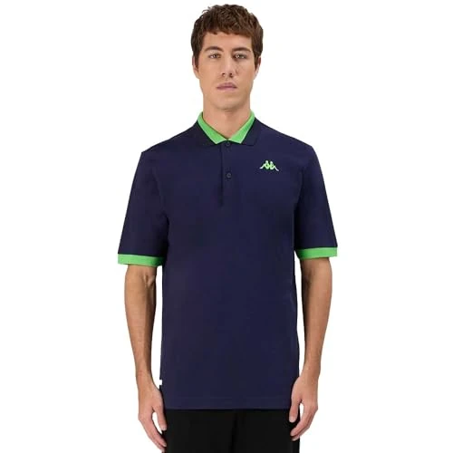 Kappa Mens Neon Blue Polo Shirt XL