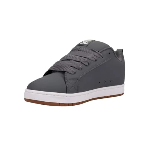 Offre limitée : DC Shoes Baskets Court Graffik pour Homme, Gris/Blanc, Taille 45 UE, Gris/Blanc, 45 EU de 85.00 € à 59.45 € (30% de remise)