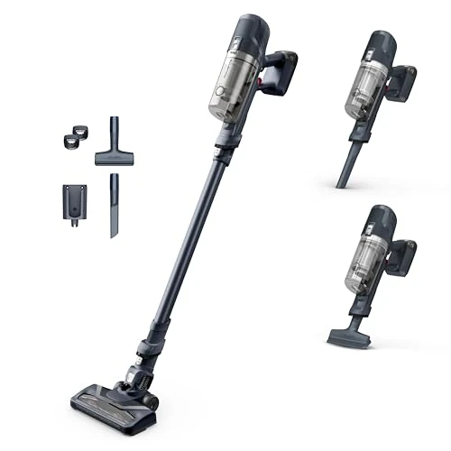 Rowenta X-Pert RH6831EO 6.60 Battery Vacuum Cleaner, 100 W Power, 45 Minutes Runtime, Wireless & Bagless, LED Brush Head, Very Light, 0.55 L Dust Container, Includes Crevice Nozzle & Wall Bracket