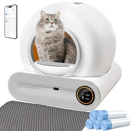Oferta limitada: XQDKoon Arenero Gatos Autolimpiable, 74L Arenero Inteligente para Gato con Control App, Sin Fugas Orina, Eliminación de Olores con 5 Rollos Bolsas Basura y Tapetes Arena Gato para Varios Gatos (A) de 193.99 € a 193.99 € (ahorro 0.00%)