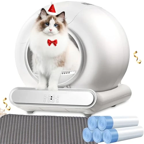 Offre limitée : XQDKoon Litiere Chat Autonettoyante, 65L+9L Toilette Chat Automatique avec 5 Rouleaux Sacs Poubelles et 1 Tapis Litière, éLimination des Odeurs, ContrôLe App pour Plusieurs Chats(C) de 139.99 € à 139.99 € (0.00% de remise)