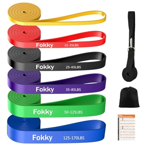 Limited-time offer: Fokky Resistance Bands Set, 6 Levels Exercise Band with Door Anchor from 23.99 £ to 19.99 £ (save 17%)