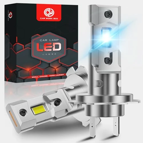 Oferta limitada: CAR WORK BOX H7 LED Bombillas Coche: 26000LM LED Faros Luces 110W Largas y Cortas para Coches 12V, Diseño 1:1 Plug-n-Play, 6500K de 16.99 EUR a 15.19 EUR (ahorro 11%)