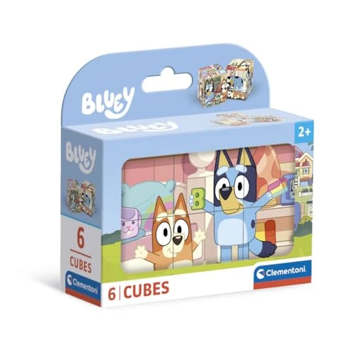 Offerta a tempo: Clementoni - Bluey Cube, Puzzle con 6 Cubi, Gioco Educativo Bambini 2+ Anni per Sviluppare Memoria, Logica e Manualità, Made in Italy, 12x8 cm, 40662 - 25% da 7.90 € a 5.90 €