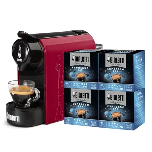 Offre limitee: Bialetti Gioia, Machine à café expresso pour capsules en aluminium, y compris 64 capsules, rouge de 46.76 EUR a 46.76 EUR (economie 0%)