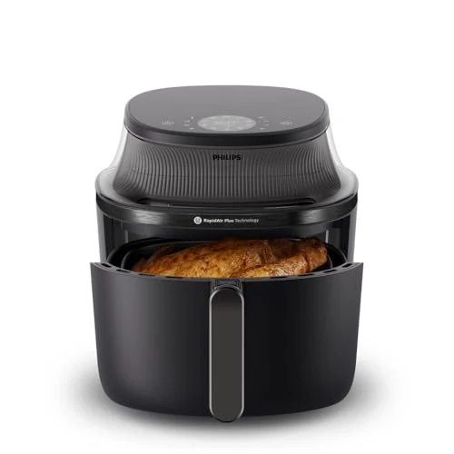Offerta a tempo: Philips Airfryer Serie 3000 7.2L, Finestra di Cottura, Friggitrice ad aria 16-in-1, Tecnologia RapidAir Plus, Rimozione Grassi, App Ricette HomeID, Facile da Pulire (NA340/00) - 35% da 169.99 € a 109.99 €