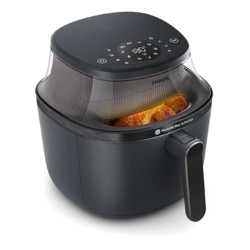 Begrenztes Angebot: Philips Airfryer 3000 Series Heißluftfritteuse, 6,2L, Kochfenster, 16-in-1 Kochfunktionen, RapidAir Plus Technologie, Fat Removal, HomeID Rezepte-App, mühelose Reinigung (NA330/00) von 149.24 EUR auf 99.99 EUR (Rabatt 33%)