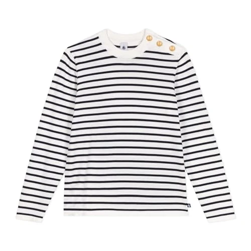 Offerta a tempo: Petit Bateau A0cii, Maglia Bambina Donna, Bianco/Blu, XXS - 66% da 110.00 € a 36.93 €