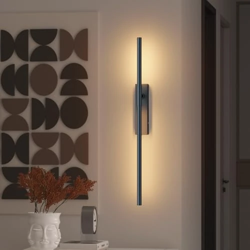 Coinmit LED Wall Light, Modern Rechargeable Battery Operated Wall Lamp for Indoor, Living Room - Anthracite