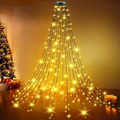 Offerta a tempo: Joltix Luci Albero di Natale, 2M x 16 Fili 400 LED Mantello Luci Albero di Natale, 8 ModalitàImpermeabili Interno Esterno Decorazioni, Adatto per Giardino, Decorazione Natalizia (16) - 40% da 28.49 € a 16.99 €