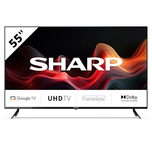 Sharp 55GL4060E - Google TV™ 4K Frameless LED ad alta definizione con eccezionali funzionalità multimediali.