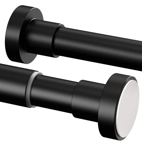 Offerta a tempo: Bastone Tenda a Pressione Senza Forare Bastone Tenda Estensibile Asta Tenda a Pressione, Adatto per Bagno Doccia Camera Tende, Lunghezza 85-160 cm, Ø25 mm, Nero - 0.00% da 21.89 € a 21.89 €
