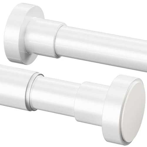 Offerta a tempo: Bastone per Tenda a Pressione Bastone a Pressione per Tenda Senza Forare, Estensibile per Bagno Doccia Camera Tende, Lunghezza 85-160 cm, Ø25 mm, Bianco - 0.00% da 21.89 € a 21.89 €