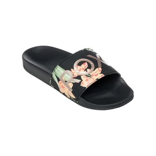 Offerta a tempo: Roxy Sandalo da donna Slippy Ii, Stampa nera verde, 38 EU - 27% da 30.00 € a 21.99 €