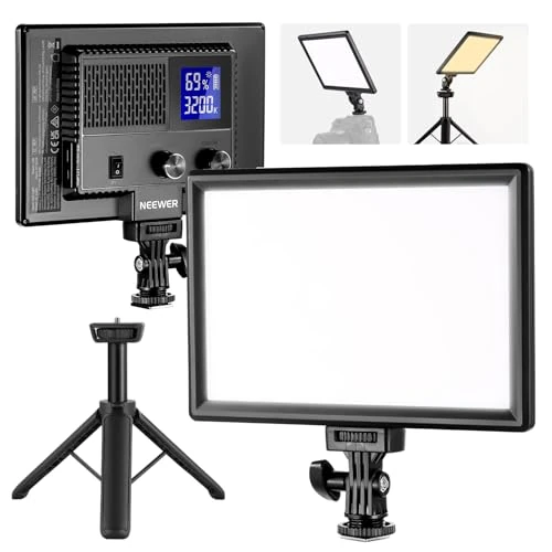 Offerta a tempo: NEEWER NL-116AI 9" Pannello LED Video, Luce Fotocamera con Treppiede Tavolo - 13% da 51.99 € a 45.39 €