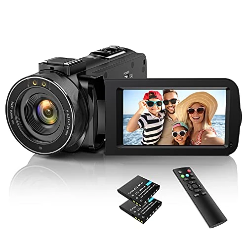 Offre limitee: IXNAIQY Caméscope Caméra Vidéo 1080P 30FPS 36MP Camescope pour Youtube, Caméra Numérique avec IR Vision Nocturne, 16X Zoom Numérique, 3.0'' LCD 270 Degrés Ecran Rotatif Vlog Caméra, 2 Piles de 82.99 EUR a 66.49 EUR (economie 20%)