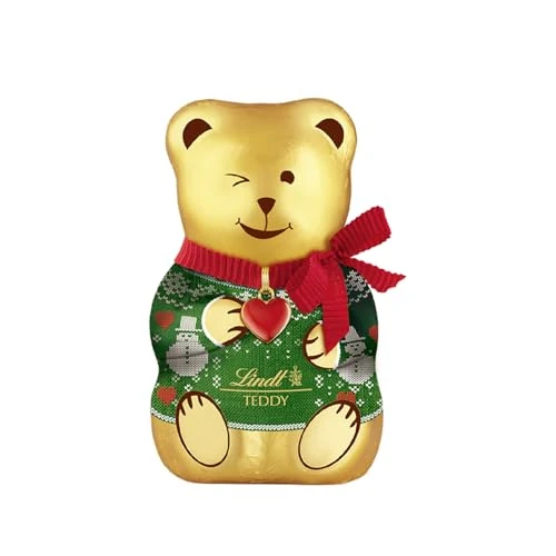 Offerta a tempo: Lindt Orsetto Emoticon Natale, 1 Orsetto di cioccolato al latte, Colore a Sorpresa Verde o Blu, Teddy 100g - 29% da 7.99 € a 5.70 €