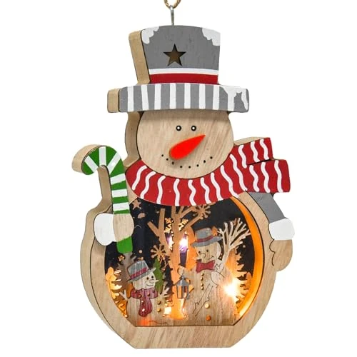 Kerstdecoratie Sneeuwpop Houten Ornamenten, Kerst Desktop Ornamenten Sneeuwpop Opknoping Ornamenten, Xmas Decoraties Tafel Hotel Raamdecoraties, Geschenken voor Party Decor