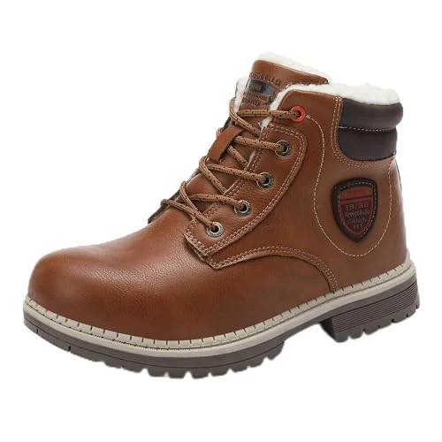 Oferta limitada: ARRIGO BELLO Botas Niño Invierno Cremallera Niña Forro Cálido Zapatos Cordones Mujer Size 31-39(B Marrón,numeric_36) de 49.99 EUR a 18.99 EUR (ahorro 62%)